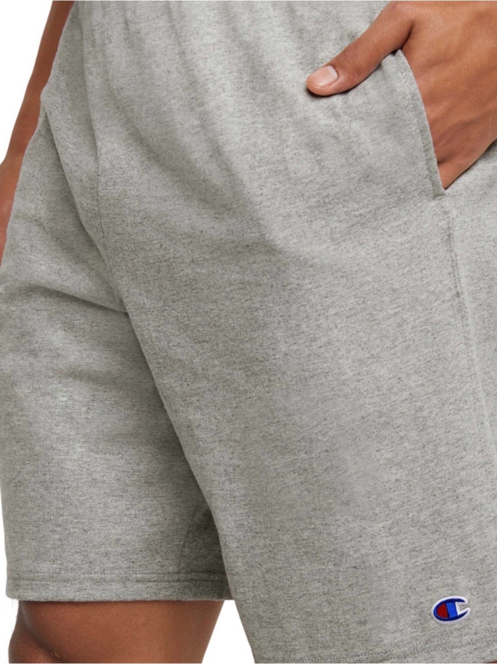 Champion Light Gray Athletic Sweat Shorts with Logo